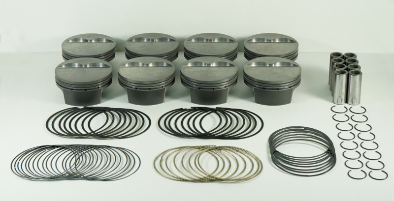 Mahle MS Piston Set SBC 433ci 4.155in Bore 4.000in Stroke 6.0in Rod .927 Pin -5cc 12.4 CR Set of 8 thumbnail 2