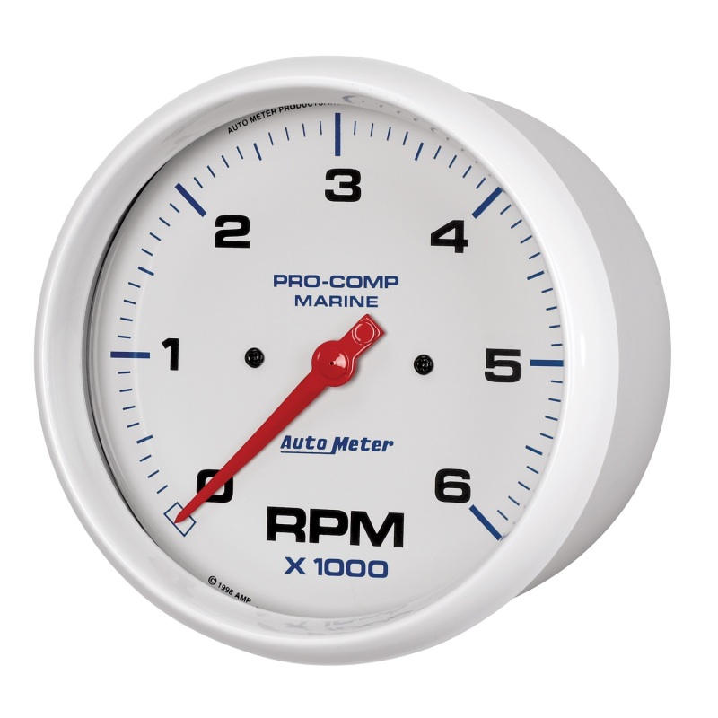 Autometer Marine White Ultra-Lite 5in In-Dash Tachometer 0-6K RPM thumbnail 9