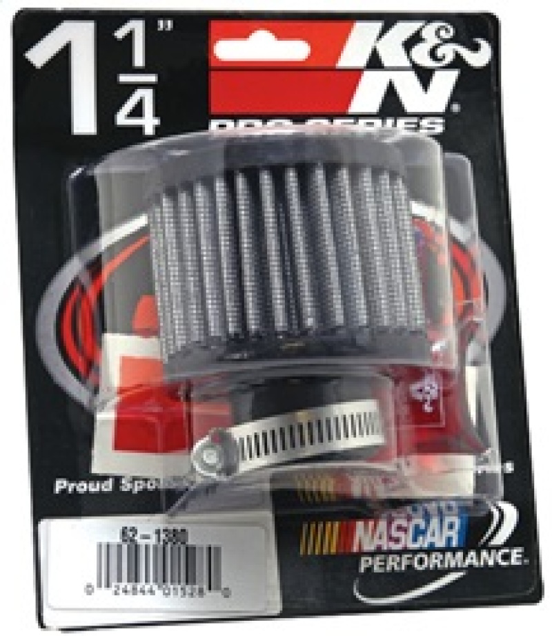 K&N 1.25in Flange ID x 3in OD x 2.5 inch H Rubber Base Crankcase Vent Filter thumbnail 6