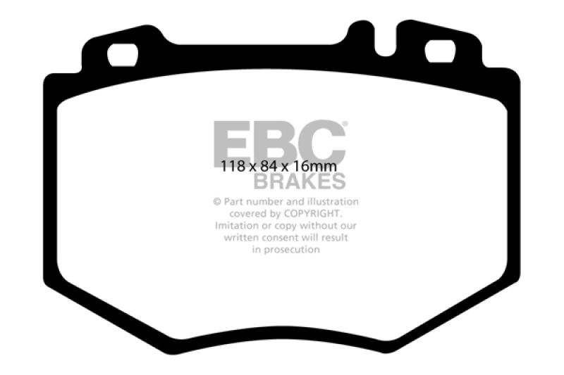 EBC 03-06 Mercedes-Benz CL600 5.5 Twin Turbo Redstuff Front Brake Pads thumbnail 5