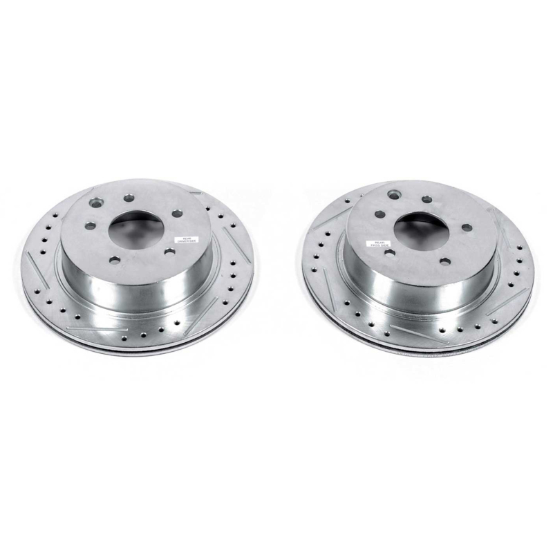 Power Stop 93-97 Infiniti J30 Rear Evolution Drilled & Slotted Rotors - Pair thumbnail 2