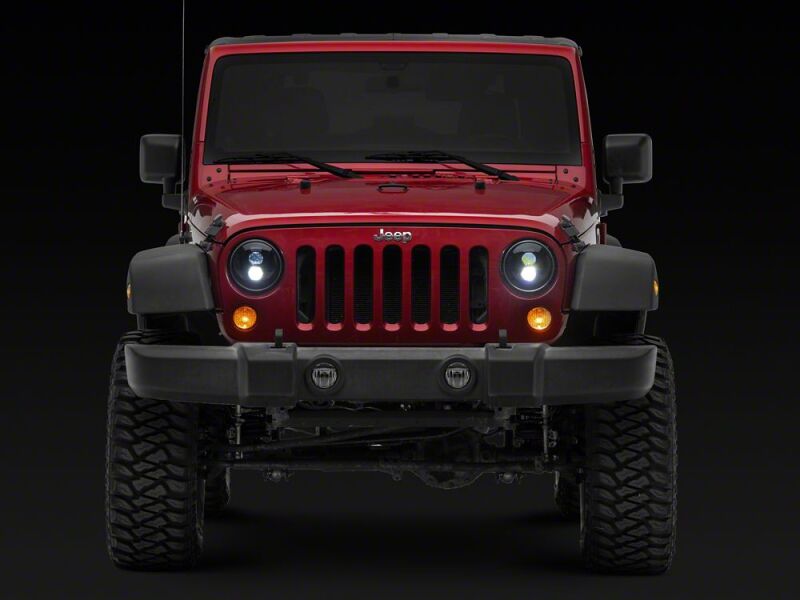 Raxiom 07-18 Jeep Wrangler JK Axial Series DB2 LED Headlights- Black Housing- Clear Lens thumbnail 7