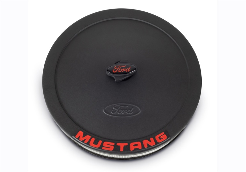 Ford Racing Air Cleaner Kit - Black Crinkle Finish w/ Red Mustang Emblem thumbnail 6