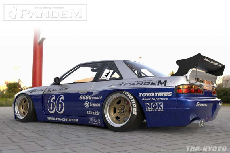 GReddy 89-94 Nissan 240SX Coupe w/ Silvia Headlights Pandem S13 Full Wide-Body Aero Kit w/o GT Wing thumbnail 4