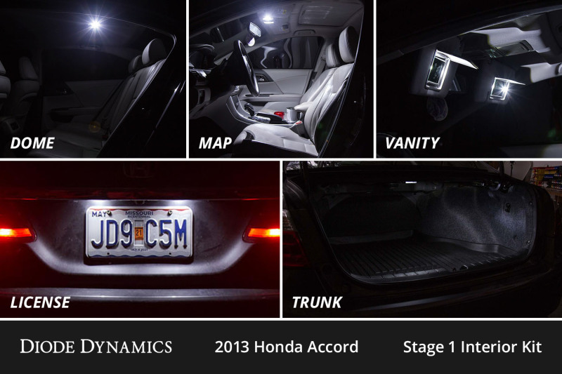 Diode Dynamics 13-17 Honda Accord Interior LED Kit Cool White Stage 2 thumbnail 5