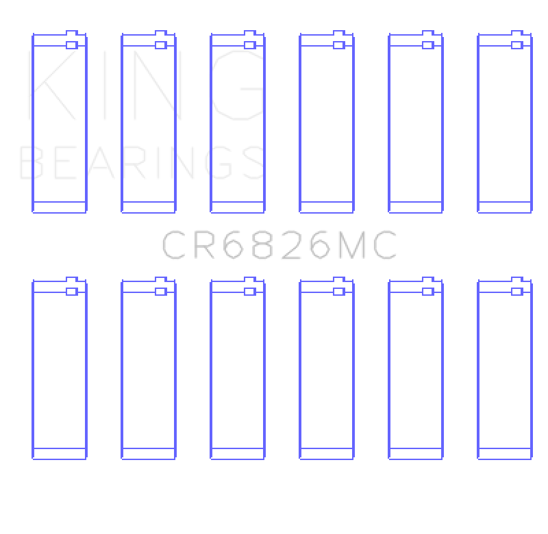 King Engine Bearings Holden 175/190 3.6L (Size +.026mm) Connecting Rod Bearing Set thumbnail 2