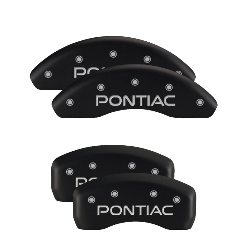 MGP Front set 2 Caliper Covers Engraved Front MGP Black finish silver ch thumbnail 6
