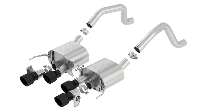Borla 2015+ Chevy Corvette C7 Z06 6.2L Axle Back ATAK Exhaust Black Quad Tips w/o AFM w/ NPP thumbnail 3