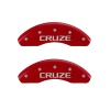 MGP Front set 2 Caliper Covers Engraved Front Cruze Red finish silver ch thumbnail 7