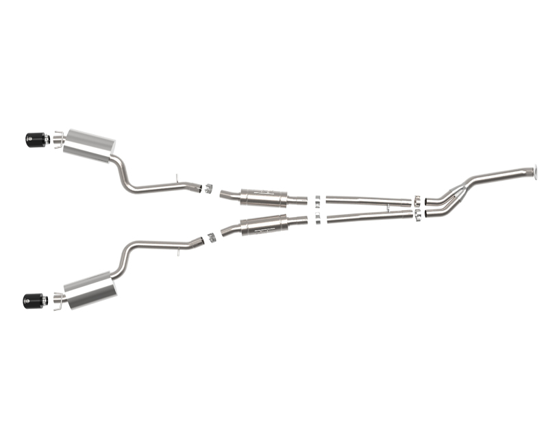 aFe POWER Takeda 16-17 Lexus IS200t L4-2.0L (t) 2.5in-3in 304 SS CB Exhaust w/ Black Tips thumbnail 8