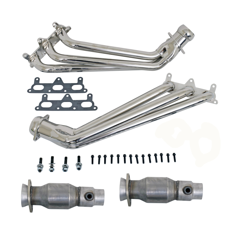 BBK 10-11 Camaro V6 Long Tube Exhaust Headers With Converters - 1-5/8 Chrome thumbnail 2