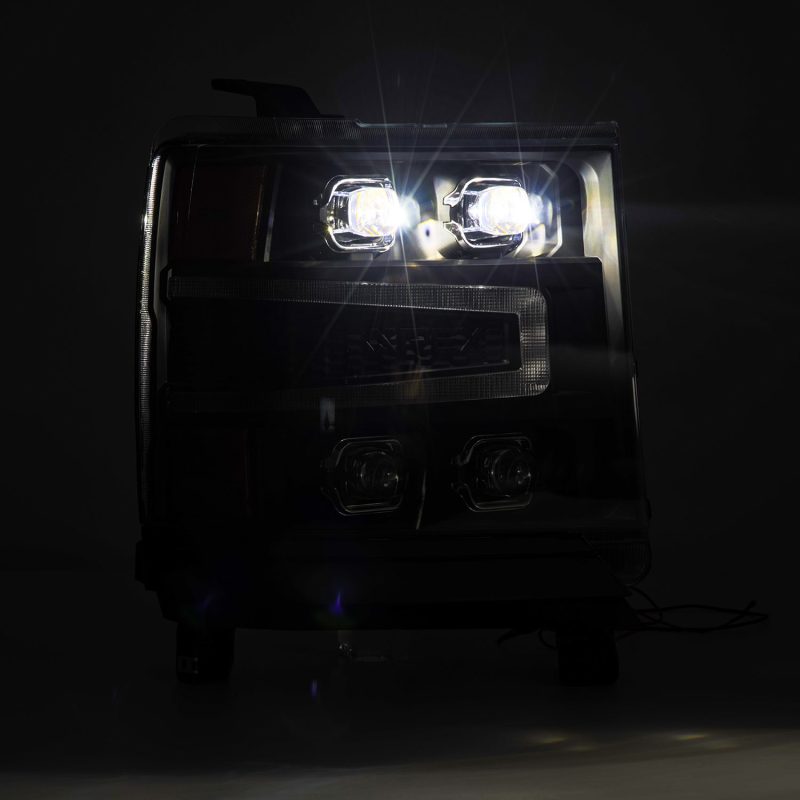 AlphaRex 16-18 Chevy 1500HD NOVA-Series LED Proj Headlights BK w/Actv Lgt/SeqSig & DRL (Req 810023) thumbnail 5