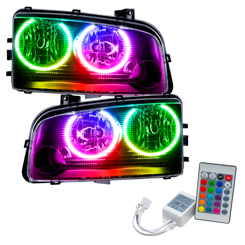 Oracle 05-10 Dodge Charger SMD HL (Non-HID) - ColorSHIFT w/ Simple Controller thumbnail 2