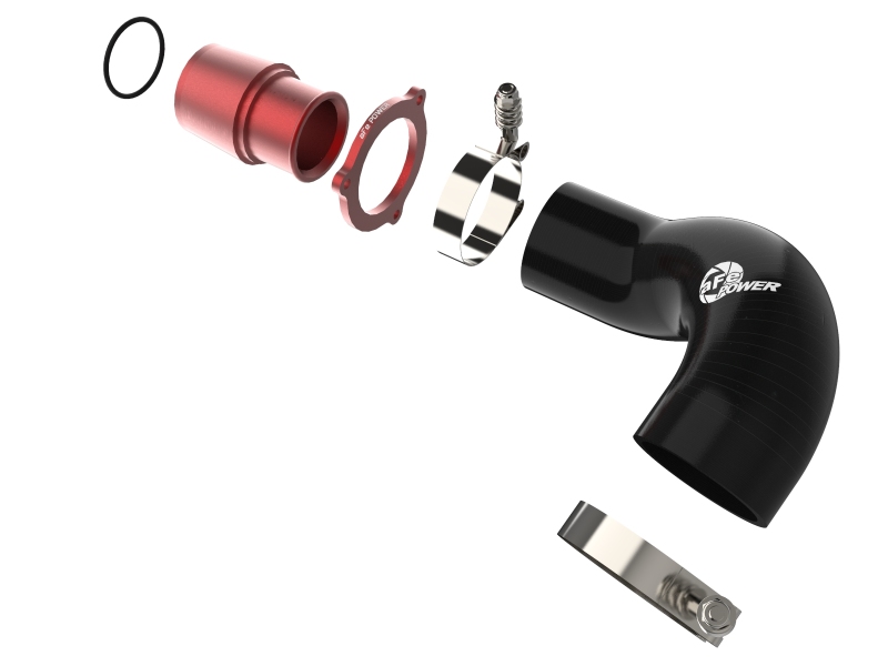 BladeRunner Turbo Muffler Delete for aFe Charge Pipe Red