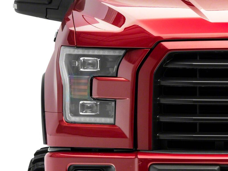 Raxiom 15-17 Ford F-150 LED Projector Headlights with LED Amber DRL- Black Housing- Clear Lens thumbnail 5