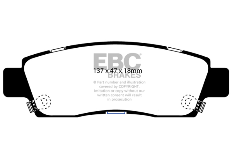 EBC 07+ Buick Enclave 3.6 Greenstuff Rear Brake Pads thumbnail 2