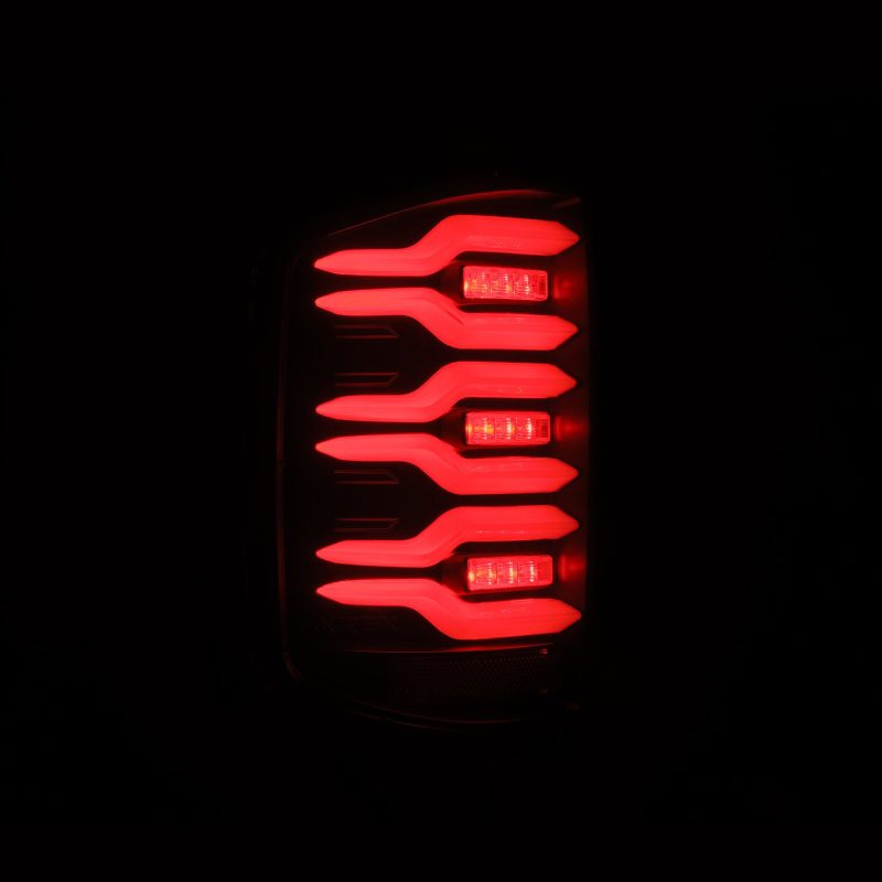 AlphaRex 14-18 Chevrolet Silverado Luxx-Series LED Tail Lights Black w/Activ Light/Seq Signal thumbnail 7