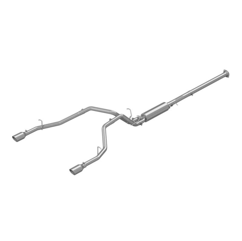 MBRP 2019 Ram 1500 5.7L (Crew Cab/Quad Cab ONLY) 2.5in Cat Back Dual Split Rear w/ 4.5in Tip - AL thumbnail 2