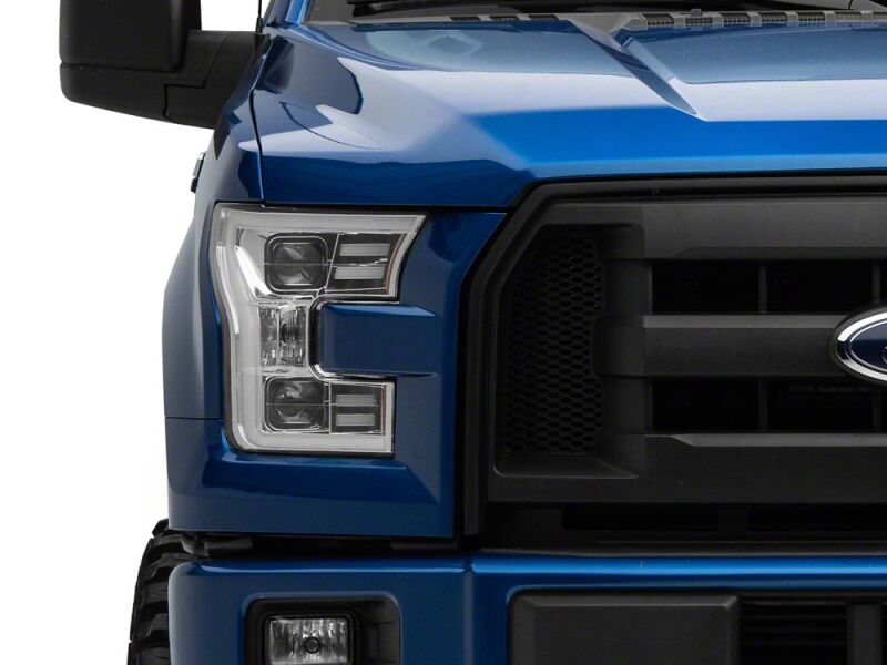 Raxiom 15-17 Ford F-150 Projector Headlights with LED Accent- Chrome Housing- Clear Lens thumbnail 5