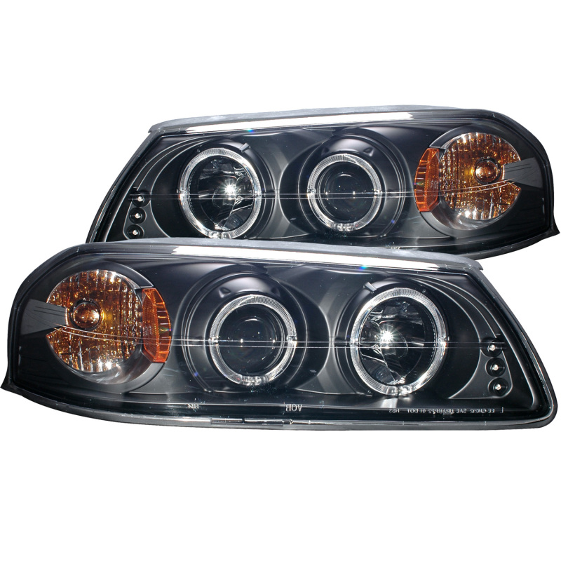 ANZO 2000-2005 Chevrolet Impala Projector Headlights w/ Halo Black thumbnail 4