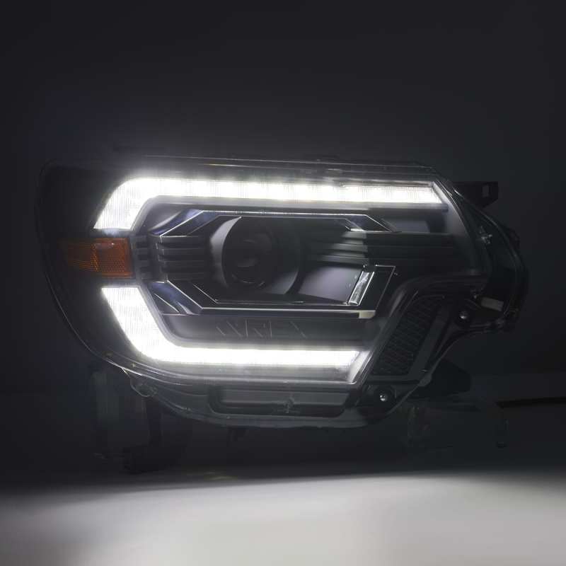 AlphaRex 12-15 Toyota Tacoma LUXX LED Projector Headlights Plank Style Black w/DRL thumbnail 6