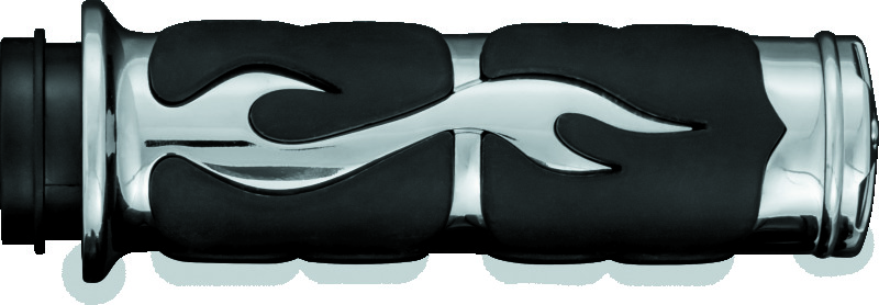 Kuryakyn ISO Flame Grips Metric Chrome