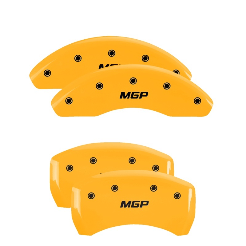 MGP 4 Caliper Covers Engraved Front & Rear MGP Black Finish Silver Char 2019 Lincoln Continental thumbnail 7