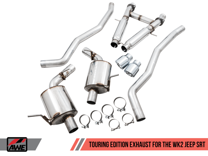 AWE Tuning 2020 Jeep Grand Cherokee SRT Touring Edition Exhaust - Chrome Silver Tips thumbnail 6
