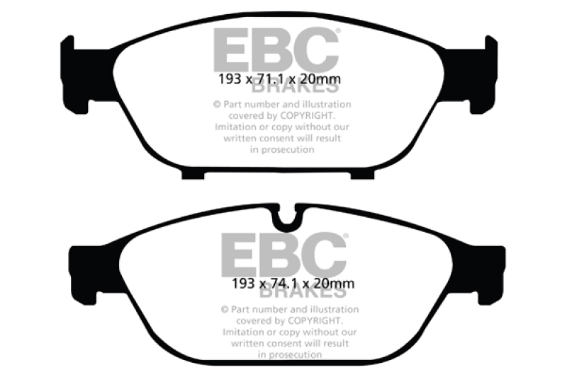EBC 12+ Audi A6 Quattro 3.0 Supercharged Yellowstuff Front Brake Pads thumbnail 6
