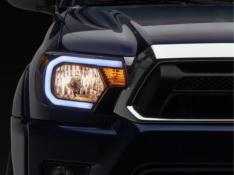Raxiom 12-15 Toyota Tacoma Axial Series Headlights/Seq LED Bar- Black- Clear Lens thumbnail 7