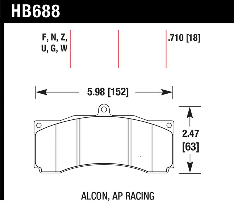 HAWK DTC-60 Brake Pad Sets