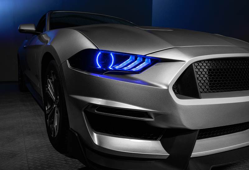 Oracle 18-21 Ford Mustang Dynamic DRL w/ Halo Kit & Sequential Turn Signal - ColorSHIFT thumbnail 8