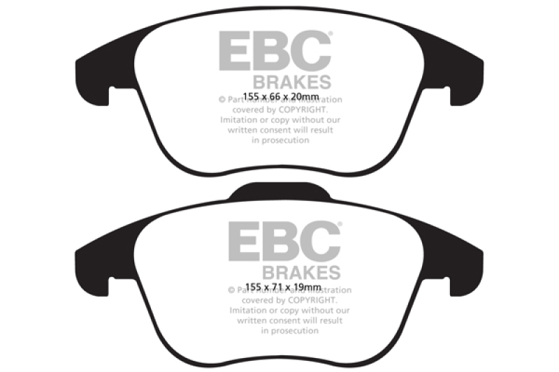EBC 15 and up Audi Q3 2.0 Turbo Yellowstuff Front Brake Pads thumbnail 5