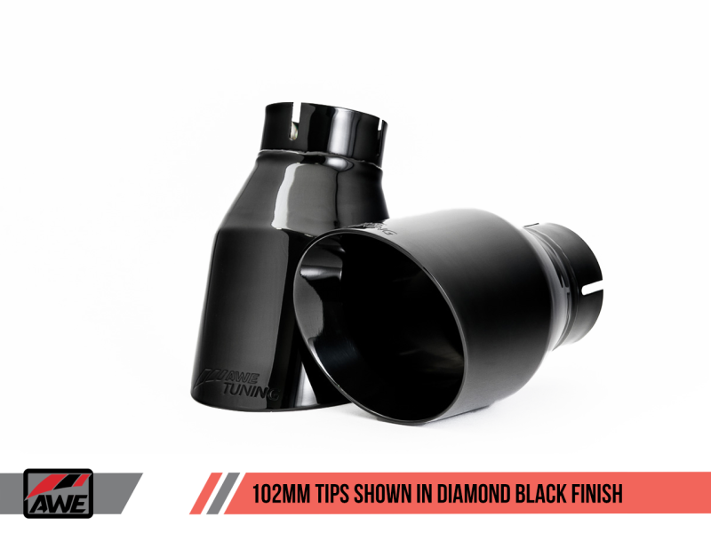 AWE Tuning VW MK7 Golf Alltrack/Sportwagen 4Motion Track Edition Exhaust - Diamond Black Tips thumbnail 6
