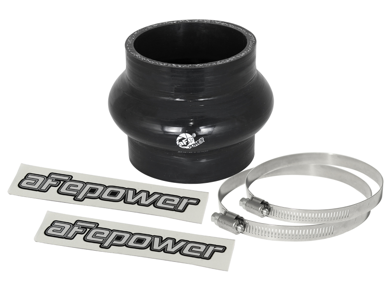 aFe Magnum FORCE CAI Univ. Silicone Coupling Kit (2.75in. ID / 3in. L) Straight Coupler w/Hump - Blk thumbnail 2