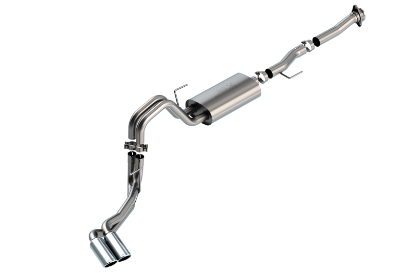 Borla F-150 2021 5.0L 2dr RC SB (122.8 WB) XL/XLT 3/2.25 DSE Cat-Back S-Type Chrome Tips thumbnail 3