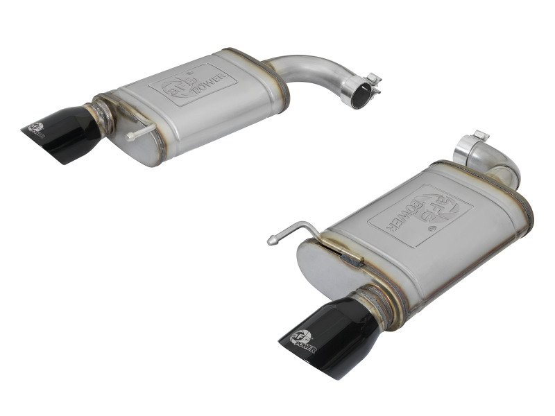aFe MACH Force XP 2.5in 409 Stainless Axle Back Exhaust w/ Black Tips 15-17 Ford Mustang I4-2.3L (t) thumbnail 2