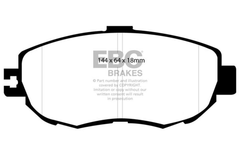 EBC 93-94 Lexus LS400 4.0 Yellowstuff Front Brake Pads thumbnail 5