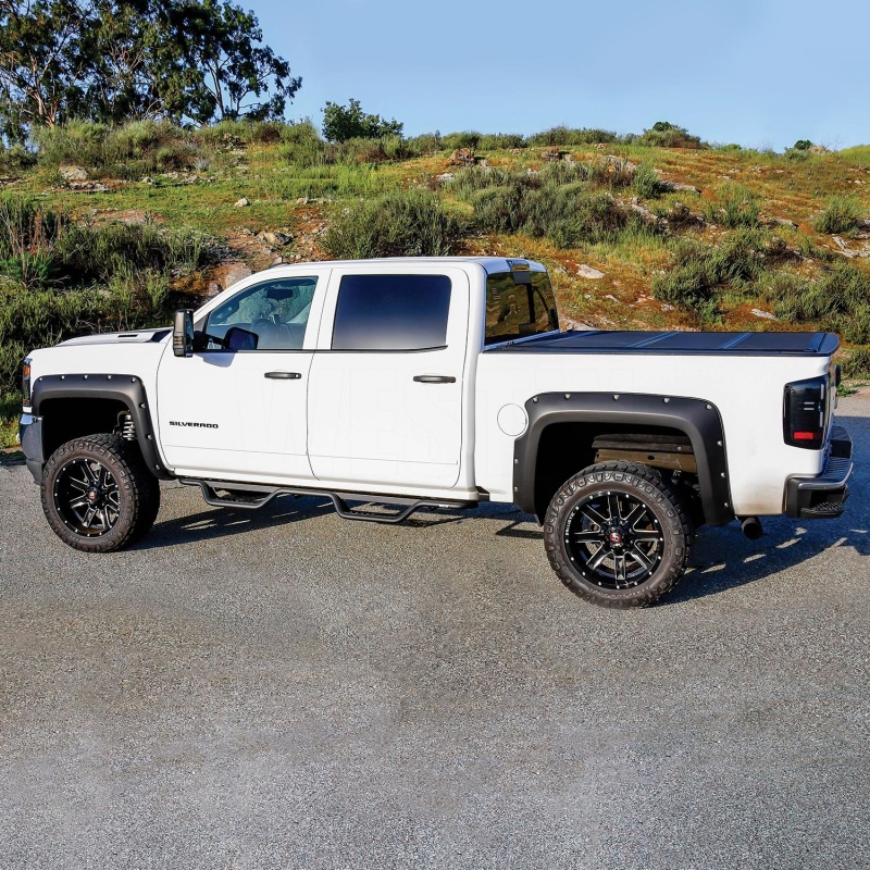 Westin 14-18 Chevrolet Silverado/GMC Sierra Crew Cab Outlaw Nerf Step Bars (Excl. Diesel) -Text. Blk thumbnail 6