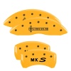 MGP 4 Caliper Covers Engraved Front Lincoln Engraved Rear MKS Yellow finish black ch thumbnail 8