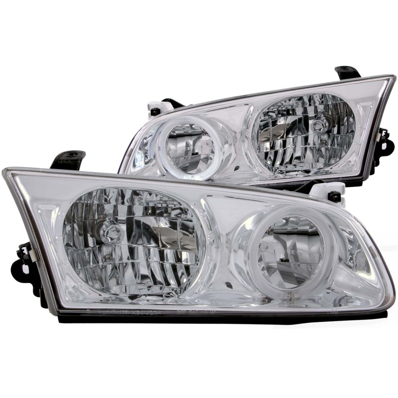 ANZO 2000-2001 Toyota Camry Crystal Headlights w/ Halo Chrome thumbnail 5