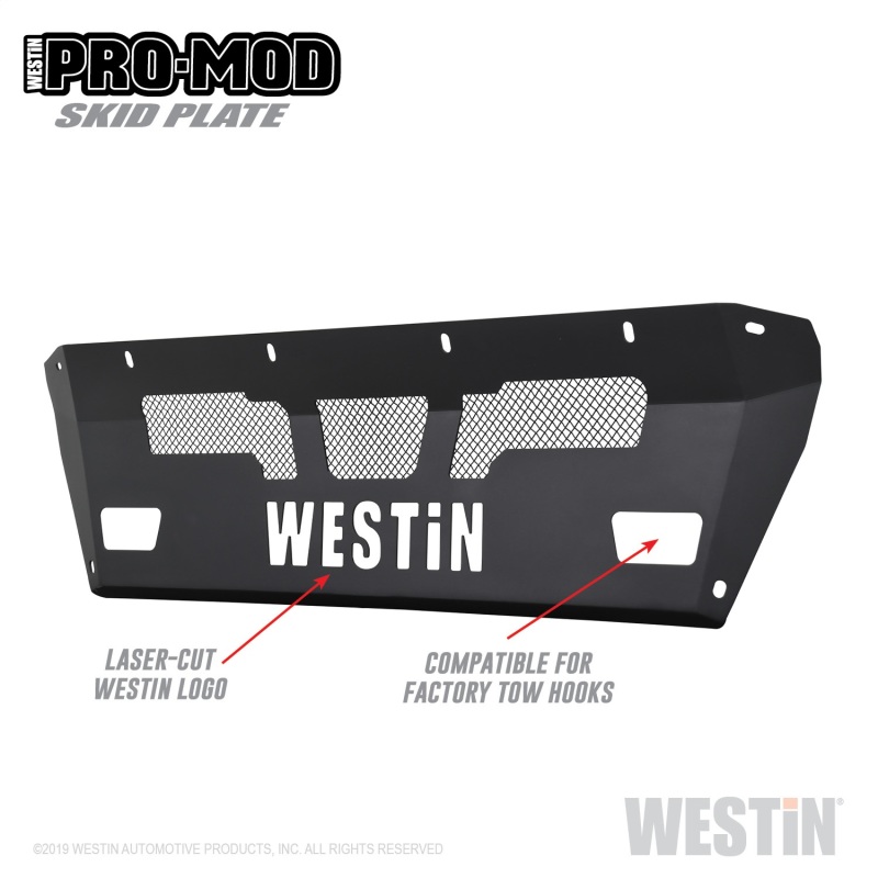 Westin 15-19 Chevrolet Silverado 2500/3500 Pro-Mod Skid Plate - Textured Black thumbnail 5