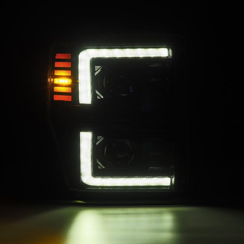 AlphaRex 08-10 Ford F250-550 PRO-Series Projector headlights Alpha-Black w/Activ Light/Seq Signal thumbnail 6