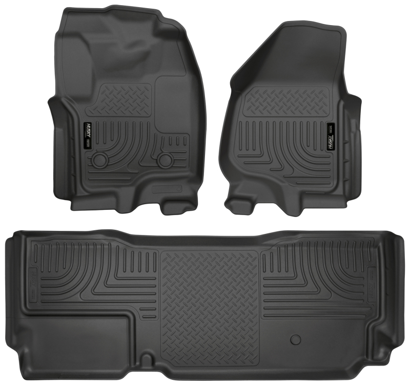 Husky Liners 2012.5 Ford SD Super Cab WeatherBeater Combo Black Floor Liners (w/o Manual Trans Case) thumbnail 6