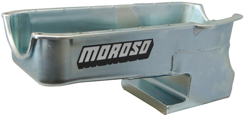 Moroso Pre-80 Chevrolet Small Block (w/Driver Side Dipstick) Wet Sump 6qt 9in Steel Oil Pan - Black thumbnail 6