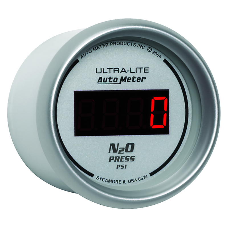 Autometer Ultra-Lite 2-1/16in 1600 PSI Digital Nitrous Pressure Gauge - Silver thumbnail 5