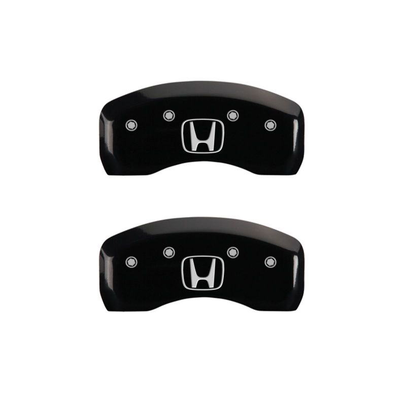 MGP 4 Caliper Covers Engraved Front Honda Engraved Rear H Logo Black finish silver ch thumbnail 9