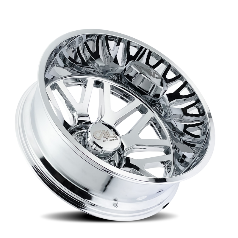 Cali Off-Road 9115D Invader Dually 22x8.25 / 8x165.1 BP / -192mm Offset / 121.3mm Hub Chrome Wheel