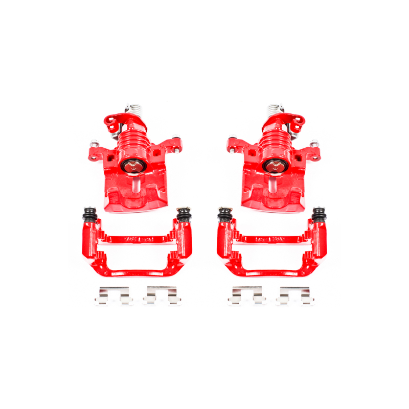 Power Stop 05-09 Buick Allure Rear Red Calipers w/Brackets - Pair