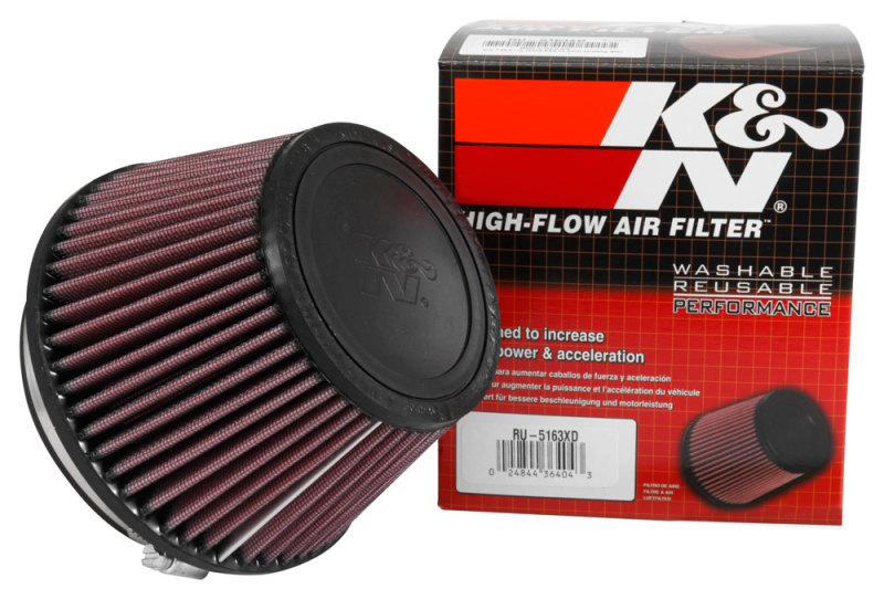 K&N Filter Universal X Stream Clamp-On 5in Flange 6.5in Base 4 1/2in Top 4 1/8in Height thumbnail 7